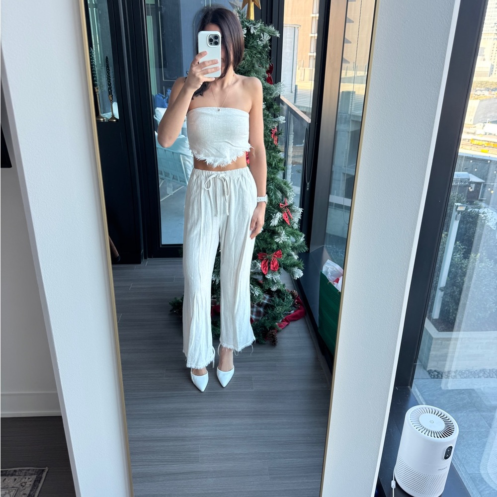 Elegant White Strapless Jumpsuit